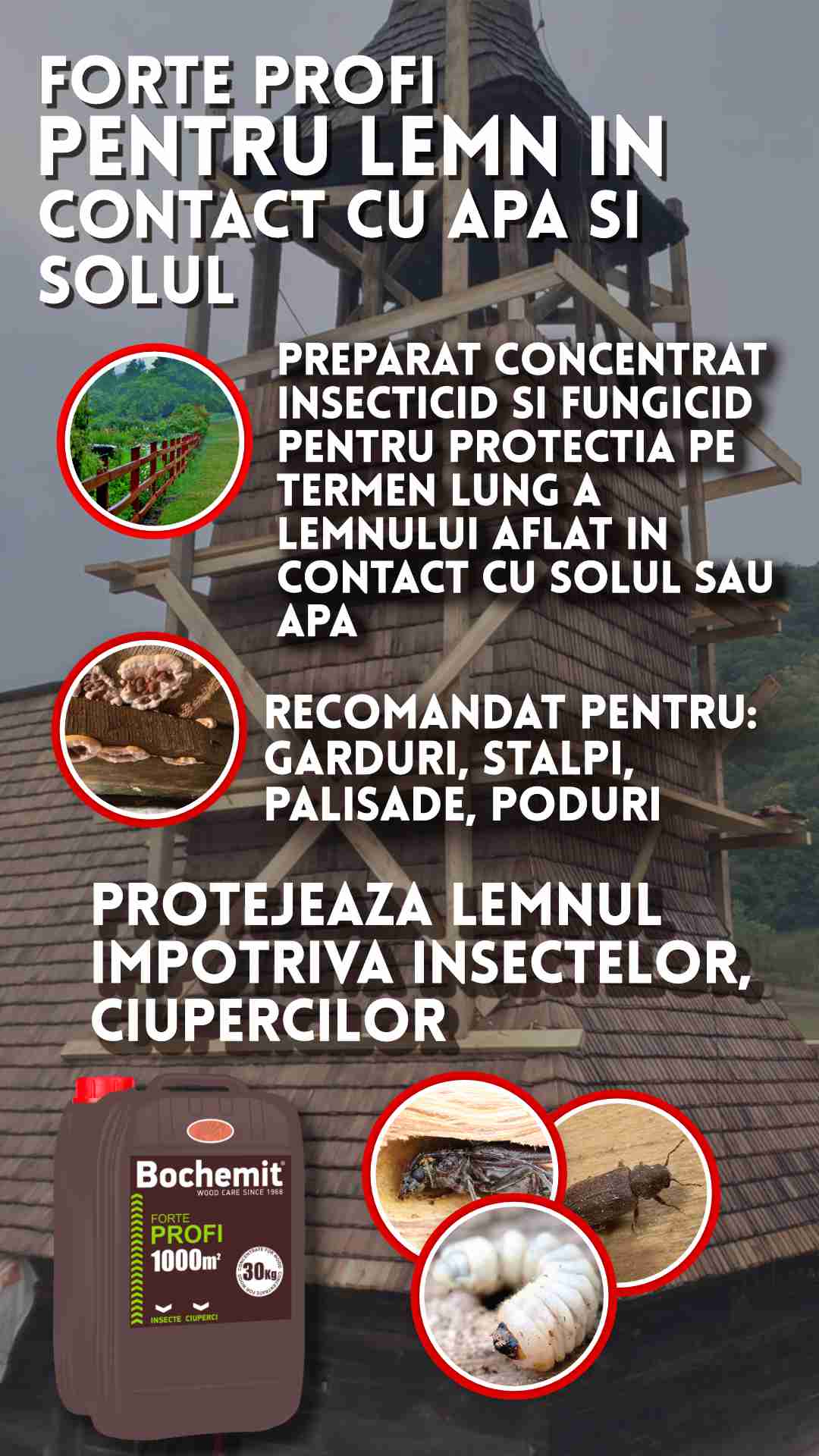 forte profi in contact cu solul sau apa